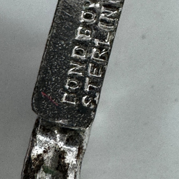 Vintage Brooch Bond Boyd Sterling Smoky Grey Rhinestone Round 60's Pin - Picture 7 of 10